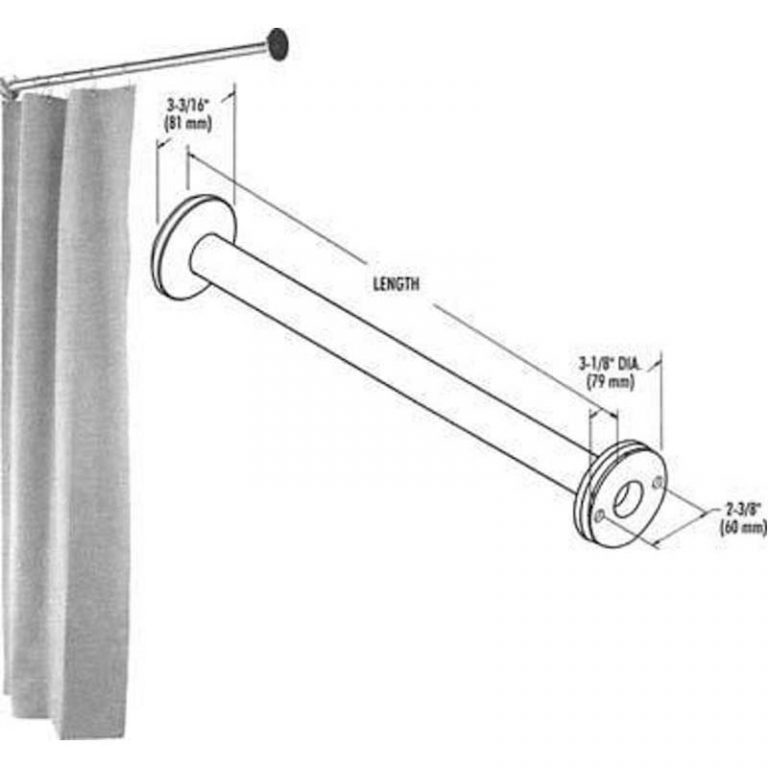HeavyDuty Shower Curtain Rod SCR60707 Sanital